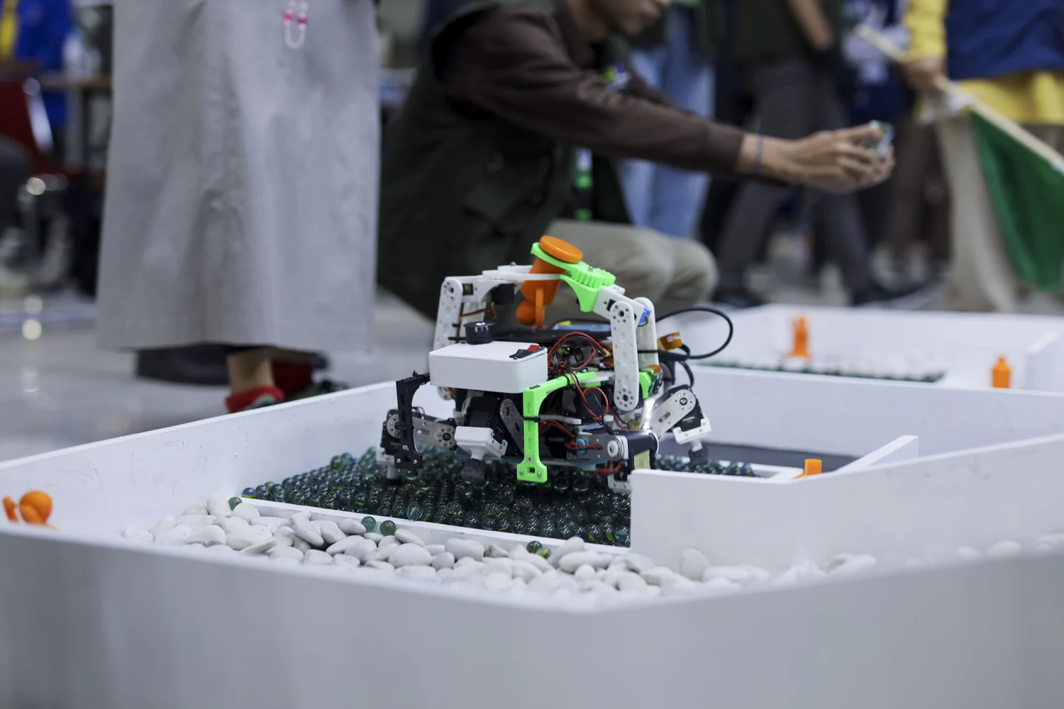 ARJUNA hexapod robot during a robotics competition